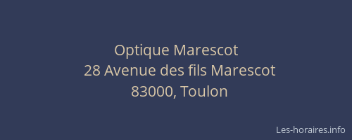 Optique Marescot