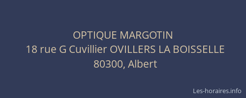 OPTIQUE MARGOTIN