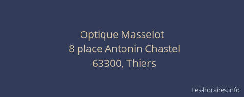Optique Masselot