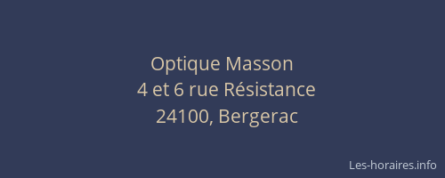 Optique Masson