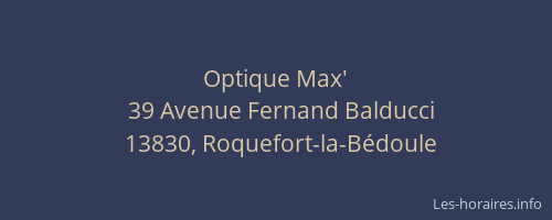 Optique Max'
