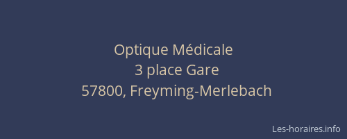 Optique M&eacute;dicale