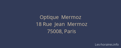 Optique  Mermoz