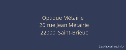 Optique Métairie