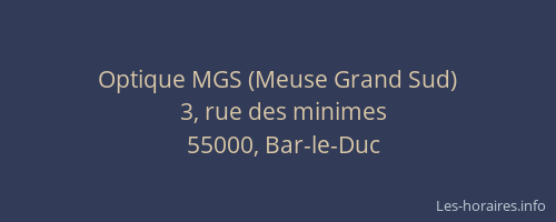 Optique MGS (Meuse Grand Sud)