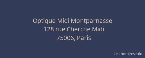 Optique Midi Montparnasse