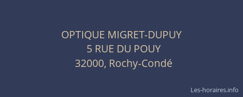 OPTIQUE MIGRET-DUPUY