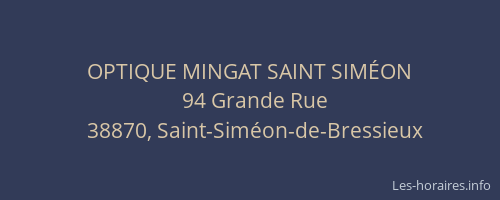 OPTIQUE MINGAT SAINT SIM&Eacute;ON