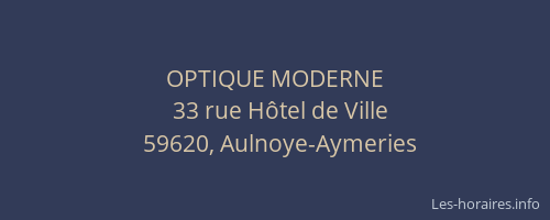 OPTIQUE MODERNE