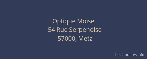 Optique Moise