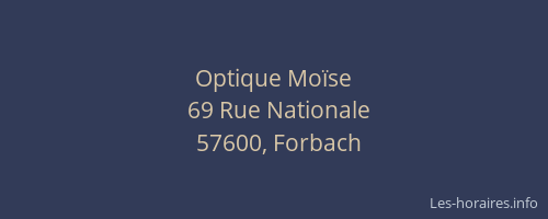 Optique Mo&iuml;se