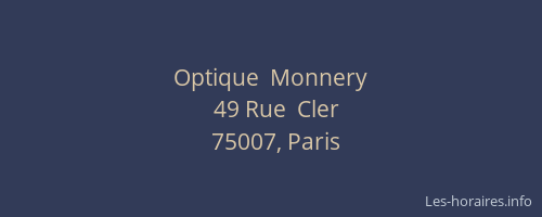 Optique  Monnery