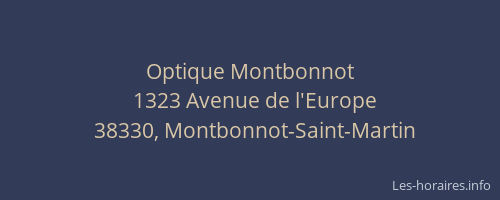 Optique Montbonnot