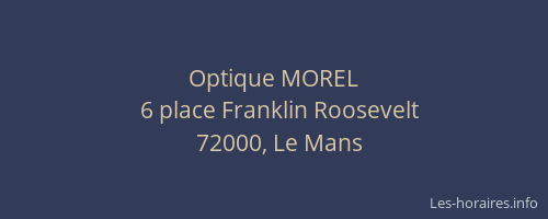 Optique MOREL
