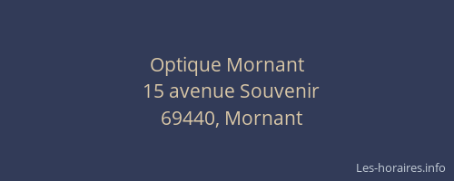 Optique Mornant