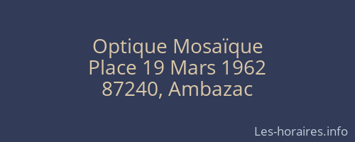 Optique Mosaïque