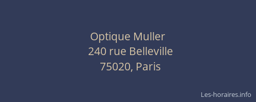 Optique Muller