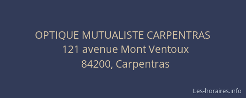 OPTIQUE MUTUALISTE CARPENTRAS