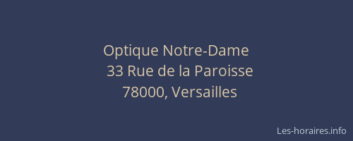 Optique Notre-Dame