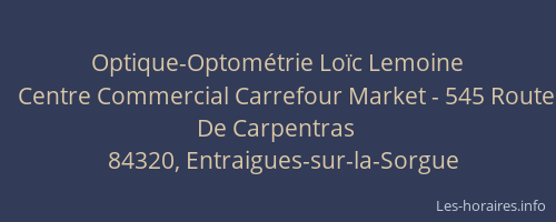 Optique-Optom&eacute;trie Lo&iuml;c Lemoine