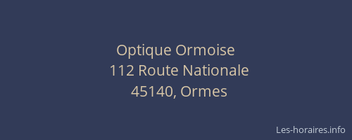 Optique Ormoise