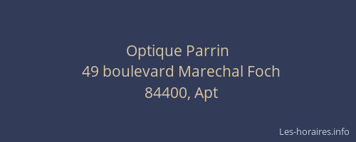 Optique Parrin