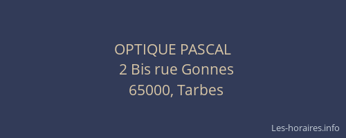 OPTIQUE PASCAL