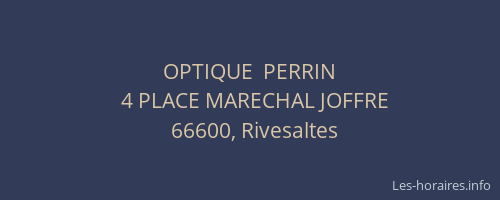 OPTIQUE  PERRIN