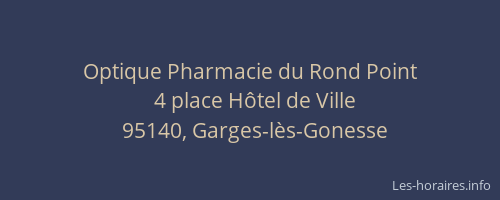 Optique Pharmacie du Rond Point