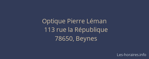 Optique Pierre Léman