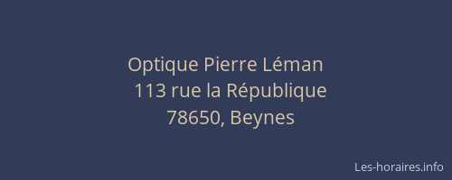 Optique Pierre L&eacute;man