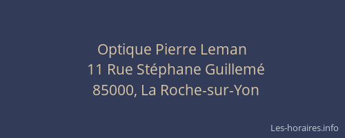 Optique Pierre Leman