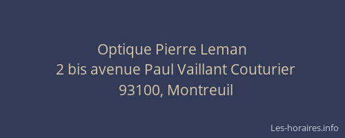 Optique Pierre Leman