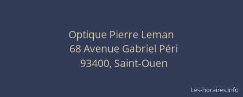Optique Pierre Leman