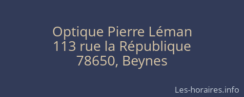 Optique Pierre Léman