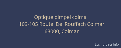 Optique pimpel colma