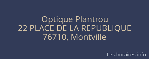 Optique Plantrou