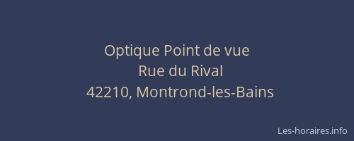 Optique Point de vue