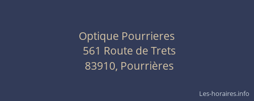 Optique Pourrieres