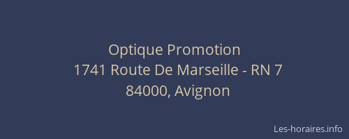 Optique Promotion