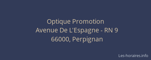 Optique Promotion