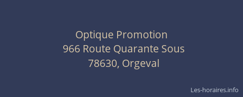 Optique Promotion