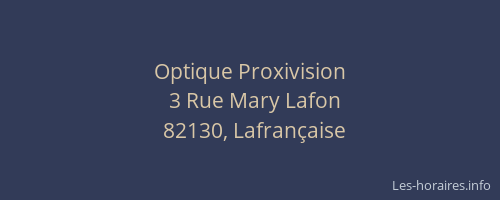 Optique Proxivision
