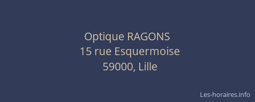 Optique RAGONS