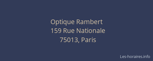 Optique Rambert
