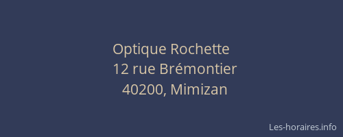 Optique Rochette