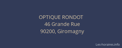 OPTIQUE RONDOT