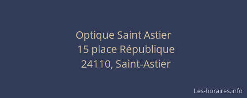 Optique Saint Astier