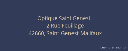 Optique Saint Genest