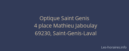 Optique Saint Genis